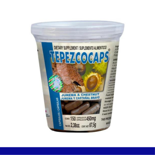 CAPS.D. TEPEZCOCAPS® JUREMA Y CASTAÑAL BRAVO VASO 150pz Clave:2205