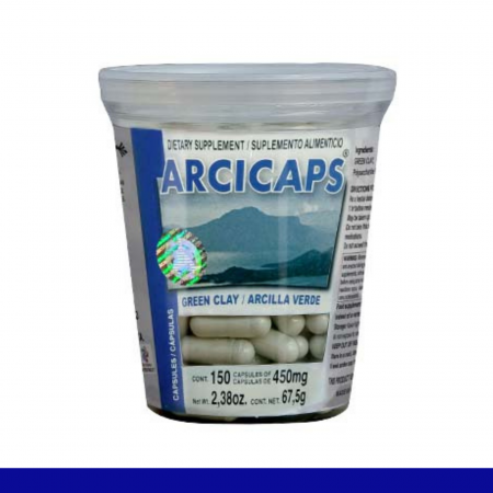 CAPS.D. ARCICAPS® ARCILLA VERDE VASO 150pz Clave:2216