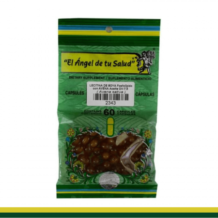 CAPS.B. AVENA Aceite con LECITINA DE SOYA  BSA.60pz Clave:2343