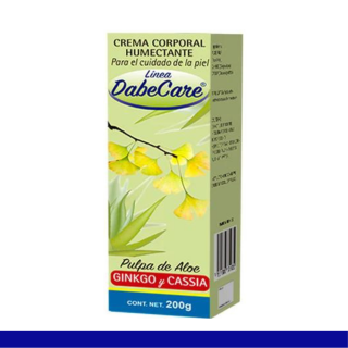 CREMA COR. DABECARE® ALOE VERA, GINKGO B. Y CASSIA CJA.TUBO 200g Clave:3163