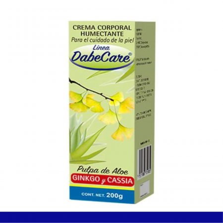 CREMA COR. DABECARE® ALOE VERA, GINKGO B. Y CASSIA CJA.TUBO 200g Clave:3163