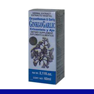 EXTCTO.V. GINKGOGARLIC® CRISANTELO CON AJO CJA.FCO.60ml Clave:3707