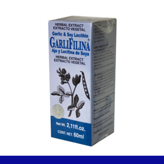 EXTCTO.V. GARLIFILINA® AJO Y LECITINA DE SOYA CJA.FCO.60ml Clave:3845