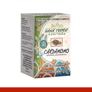 CAPS.D. SANA TERRA® CARDAMOMO CJA.FCO.120pz Clave:1999