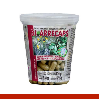 CAPS.D. DIARRECAPS® SAN NICOLAS Y ZARZAMORA VASO 150pz Clave:2212