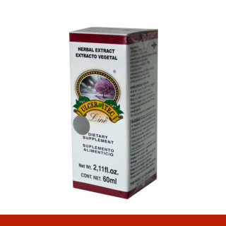 EXTCTO.V. ULCERITEC LINE® CUACHALALATE Y MANGLE ROJO CJA.FCO.60ml Clave:3918