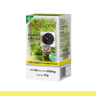 CAPS.D. AJOCURE® AJO NEGRO Y MORINGA CJA.FCO.60pz Clave:1953