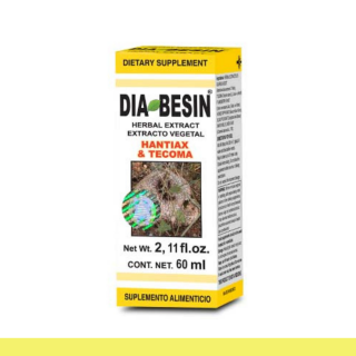 EXTCTO.V. DIABESIN® HANTIAX Y TECOMA CJA.FCO.60ml Clave:3935