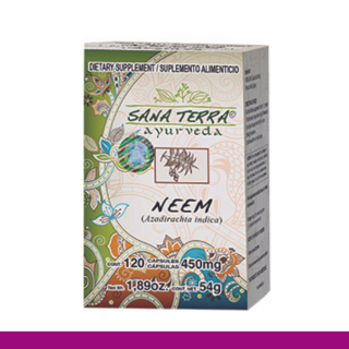 CAPS.D. SANA TERRA® NEEM CJA.FCO.120pz Clave:2000