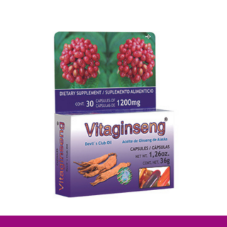 CAPS.B. VITAGINSENG® ACEITE DE GINSENG DE ALASKA CJA.30pz Clave:2115