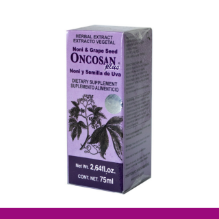 EXTCTO.V. ONCOSAN PLUS® NONI Y SEMILLA DE UVA CJA.FCO.60ml Clave:3842