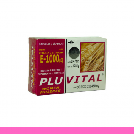 CAPS.D. PLUVITAL® VITAMINA E1000 CJA.30pz Clave:2026