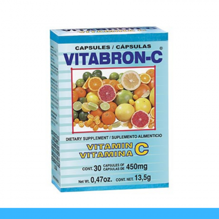 CAPS.D. VITABRON-C® VITAMINA C CJA.30pz Clave:2043