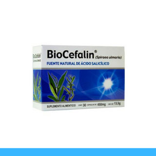 CAPS.D. BIOCEFALIN® ULMARIA, AC. SALICILICO CJA.30pz Clave:2044