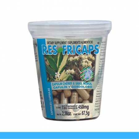 CAPS.D. RESFRICAPS® CAPULIN Y GORDOLOBO VASO 150pz Clave:2204