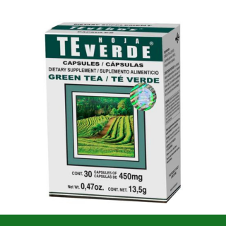 CAPS.D. HOJA VERDE® TE VERDE CJA.30pz Clave:1976