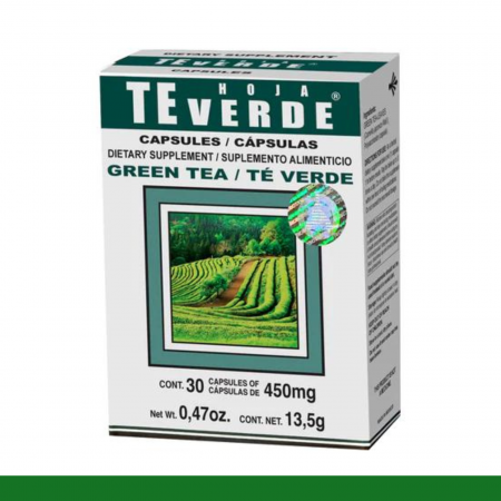 CAPS.D. HOJA VERDE® TE VERDE CJA.30pz Clave:1976