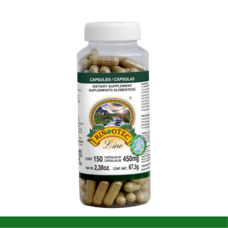 CAPS.D. RIÑOTEC® HOJAS DE EQUISETO Y SALGUERO FCO.150pz Clave:2504