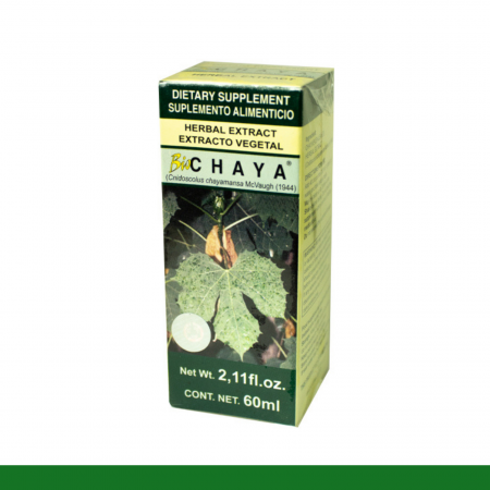 EXTCTO.V. BIOCHAYA® HOJAS DE CHAYA CJA.FCO.60ml Clave:3980